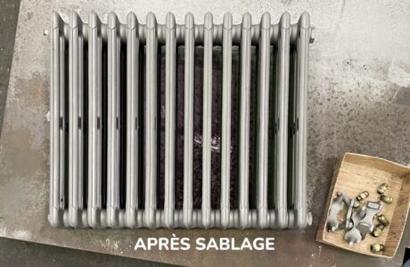 Radiateur après sablage